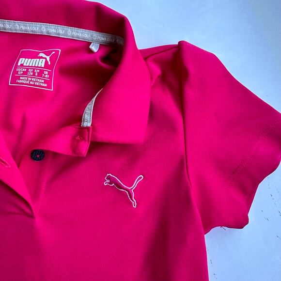 Puma Golf Polo Shirt - Pink, Size Small - Picture 2 of 4
